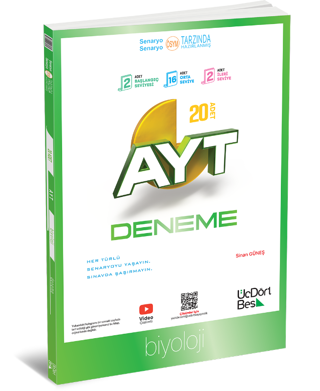 Resim 345 - AYT 20 li Biyoloji Deneme - GÜNCEL BASKI