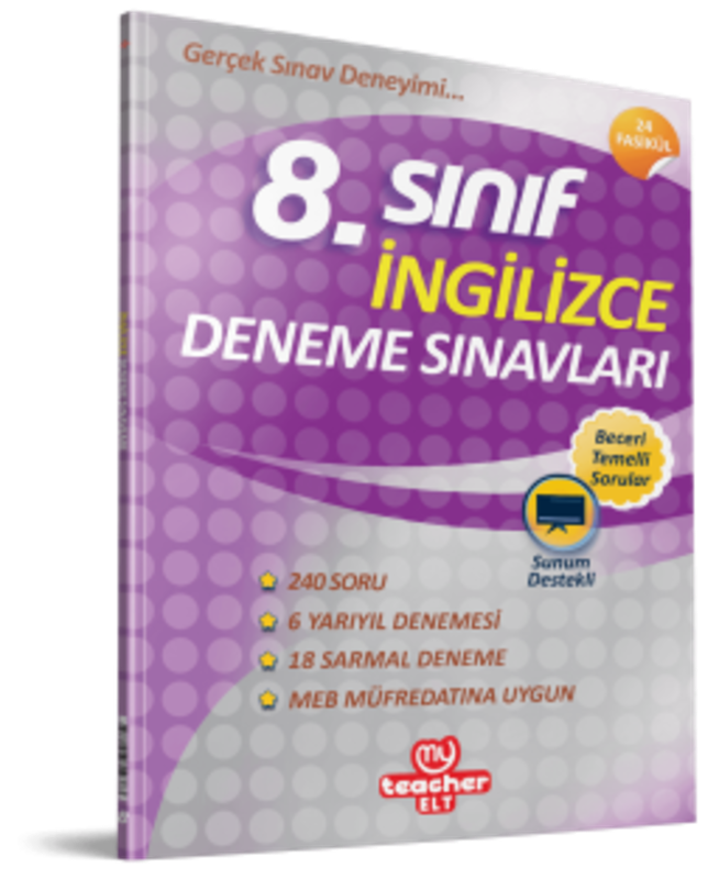 Resim 8. Sınıf My Teacher İngilizce Deneme Sınavları